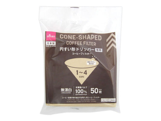 Coffee Filter -Cone - For 1 to 4 Cups - 50 pcs.-